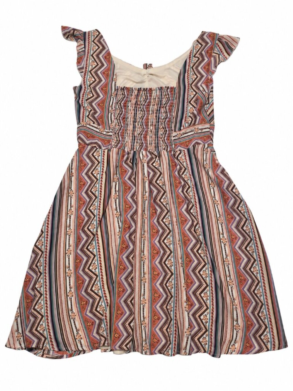 American Rag Cie Women's Boho Geometric Print Fit & Flare Dress Size L